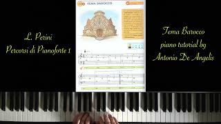 L. Perini - Tema Barocco - piano tutorial + sheet by Antonio De Angelis