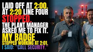 Twenty Minutes After My Layoff Meeting, the Plant Manager Asked Me to Restart Line Four. I Smiled