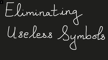 3.8 Eliminating Useless Symbols: Simplification of CFG- Theoretical Computer Science