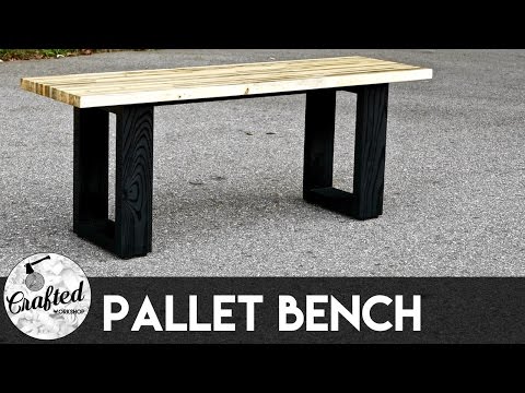 How To Build A Modern Pallet Wood Bench | Crafted Workshop