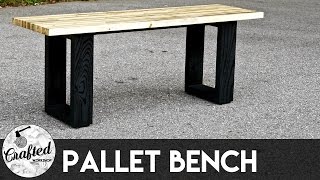 Build Article: http://craftedworkshop.com/how-to-build-pallet-wood-bench/ In this video, I show you how to turn a pile of reclaimed 