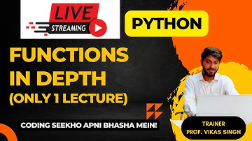 Functions In Python | All In One video of Functions in Python | Python Tutorial By Vikas Singh