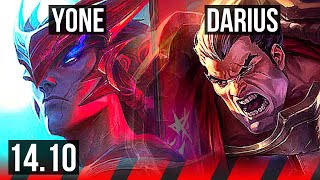 YONE vs DARIUS (TOP) | 6/1/8, 800+ games, Dominating | KR Diamond | 14.10