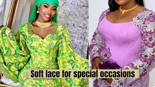 Beautiful srylish designs of soft lace special occasions dress styles for beautiful ladies screenshot 5