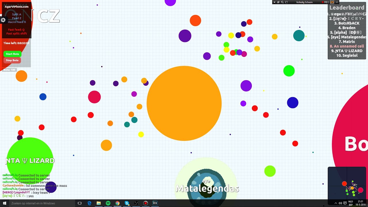  Free Agar.io Bots/Minions