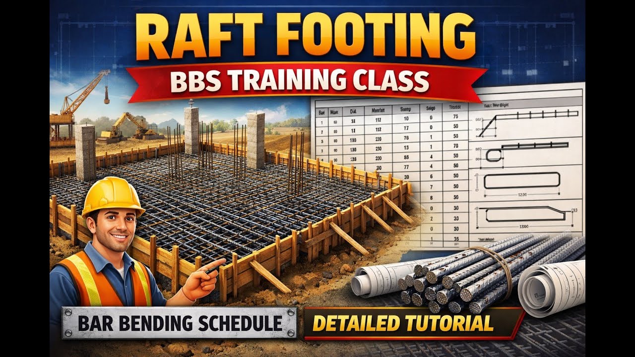 Raft Footing BBS Training Class | Bar Bending Schedule in Excel | Complete Step-by-Step