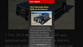2013 Mercedes-Benz G550 at No Reserve | Tech Update | Latest Tech News 2026 #Tech #AI #Startup