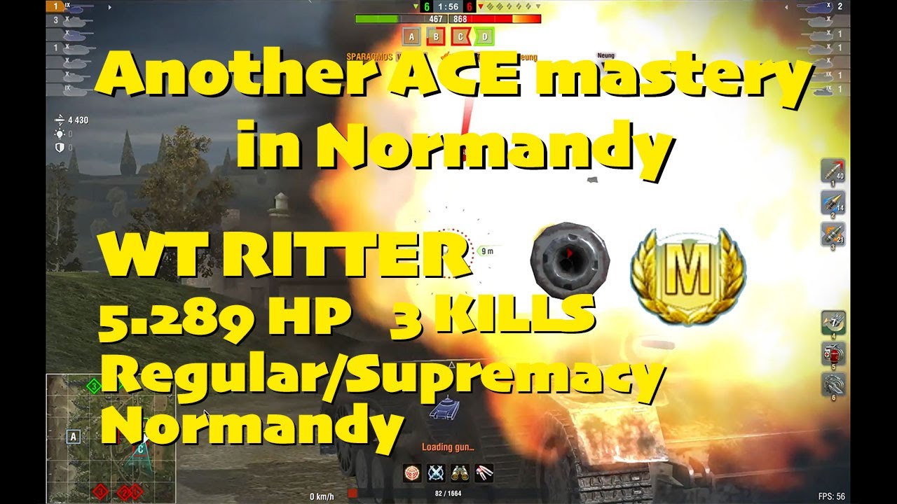 168GUNNERS | WT RITTER | 5 3K HP | 3 KILLS | ACE | Normandy | 
