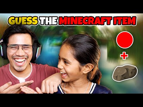Guess The MINECRAFT Item By Emoji Challenge With My Sister FUNNY