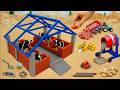 🐄 Mini Cow Farm House Construction with Bricks and Cement | Amazing DIY Miniature Barn Build