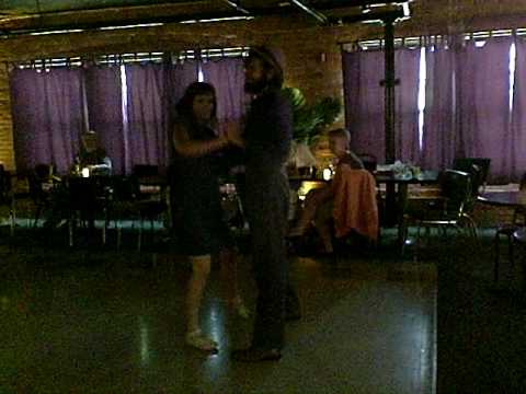 Adam Boehmer and Erin Morris slow dance at the Fir...