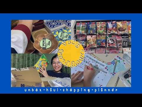 Shopping vlog 🍄 | unboxing crayola ! , haul sth cute🧤 , planner , etc.