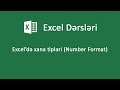 Excel'də xana tipləri (Number Format) - Excel dərsləri #07