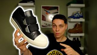 WITH VELCRO?! Rick Owens Ramones Low Strap Sneakers Black (Review) + ON FOOT