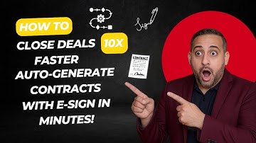 Close Deals 10x Faster: Auto-Generate Contracts with E-Sign in Minutes!