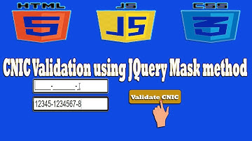 cnic validation using jquery mask method