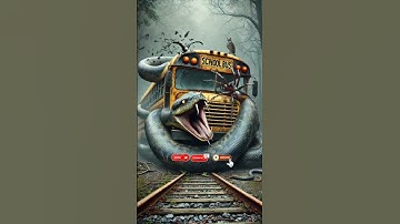 AI Nature Exploration l Travel Discovered l Python vs Bus #shorts #python #bus #short #amazing #wow