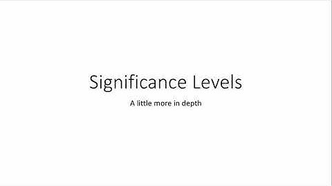 Significance Levels (Chapter 10) Video 1