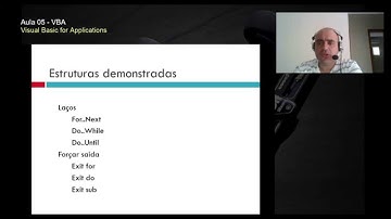 Aula 05 - VBA - Estruturas de Controle (Repetição) - Do..While e Do..Until