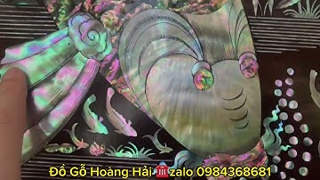 Tranh khảm Cá chép chơi trăng ( lý ngư vọng Nguyệt )