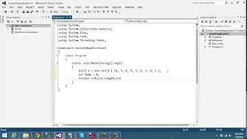 Sort Number without using any methods in C#.Net