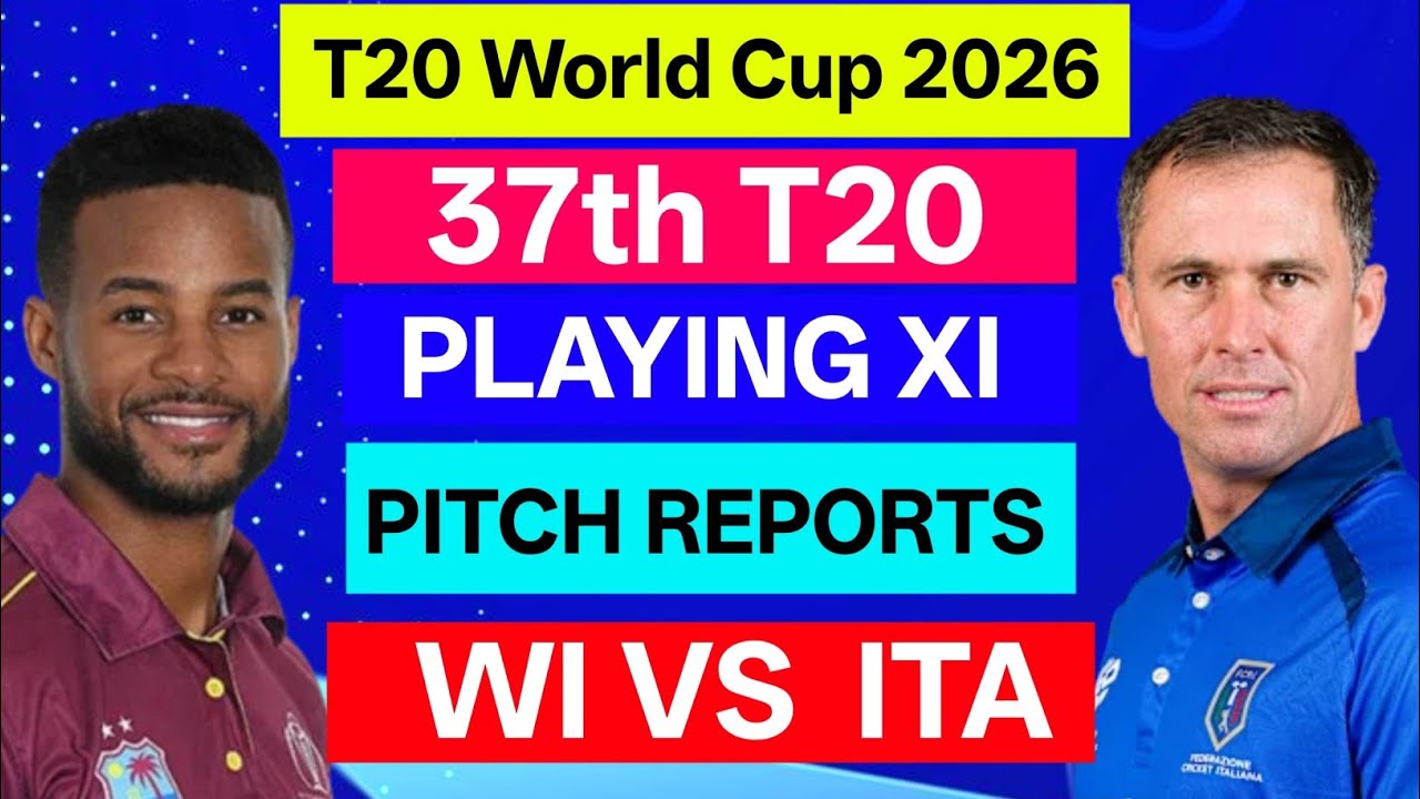 WI VS ITA Match Prediction, 37th T20 | Playing 11 | T20 World Cup, Pitch Reports 