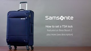 Samsonite TSA Lock Instruction Video - Base Boost 2