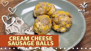 Cream Cheese Sausage Balls, a tasty bariatric recipe!