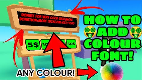 HOW TO GET COLOUR TEXT ON YOUR STAND IN PLS DONATE! #roblox #plsdonate