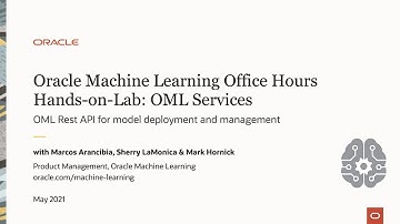 Hands-On Lab using Oracle Machine Learning Services on Autonomous Database