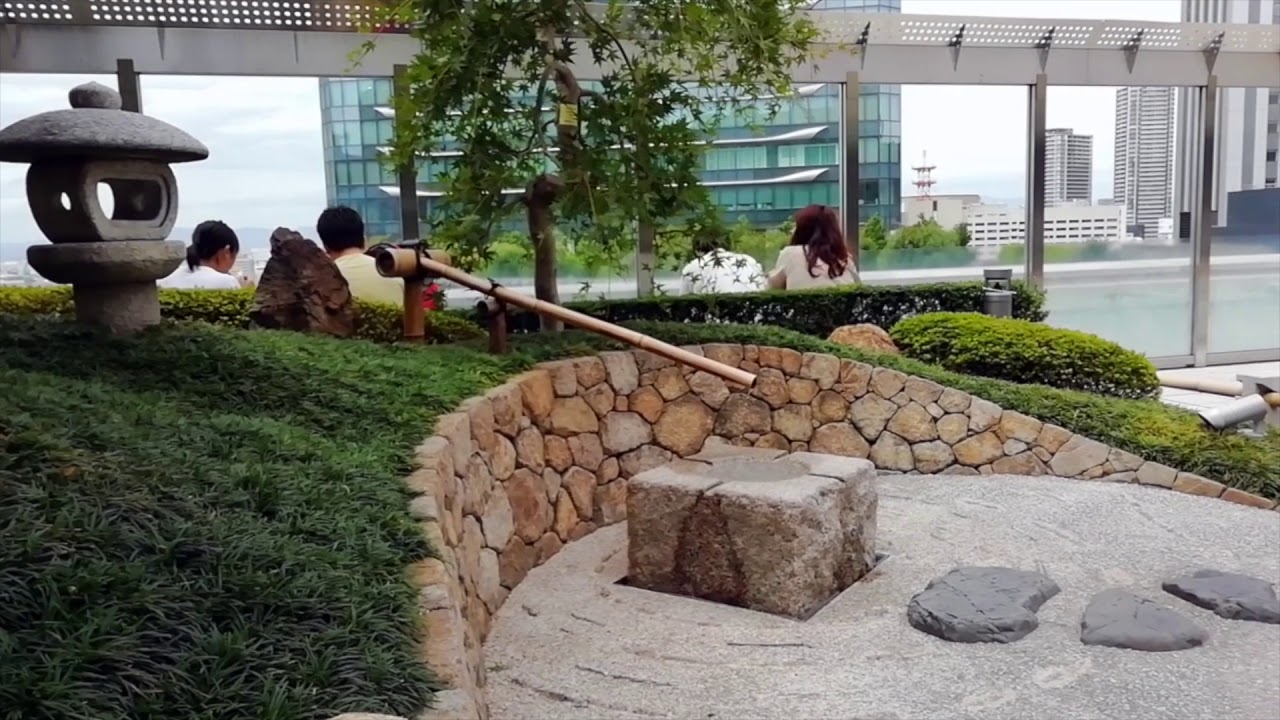 Roof-top garden in Osaka Station, Japan