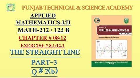 DAE MATH 212 Chapter 8 Exercise 8.1 Question 2 |MATH 123 Chapter 12 Exercise 12.1 Question 2 |Part-2