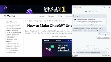 How to Summarize and Chat with any Website | Website Summarization Tutorial | Merlin AI