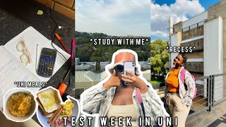 UNI VLOG: test week| study with me| going home for recess