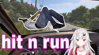 Nakiri Ayame Accidentally Run Over Someone | VCR RUST  [Hololive/Sub]