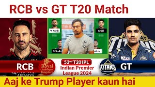 RCB vs GT Prediction|RCB vs GT  Team|Bangalore vs Gujarat  IPL 52TH T20 Match screenshot 5
