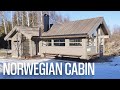 Norwegian cabin with a plank roof  house tour  tiny house