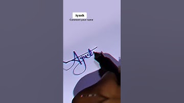 A letter Ayush #name #calligraphy #style #signature #artviral #short #new #trending #ytshort #video