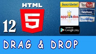 Curso de HTML5 - 12 - Drag-Drop - Llevar-Soltar + Codigo Fuente en GitHub