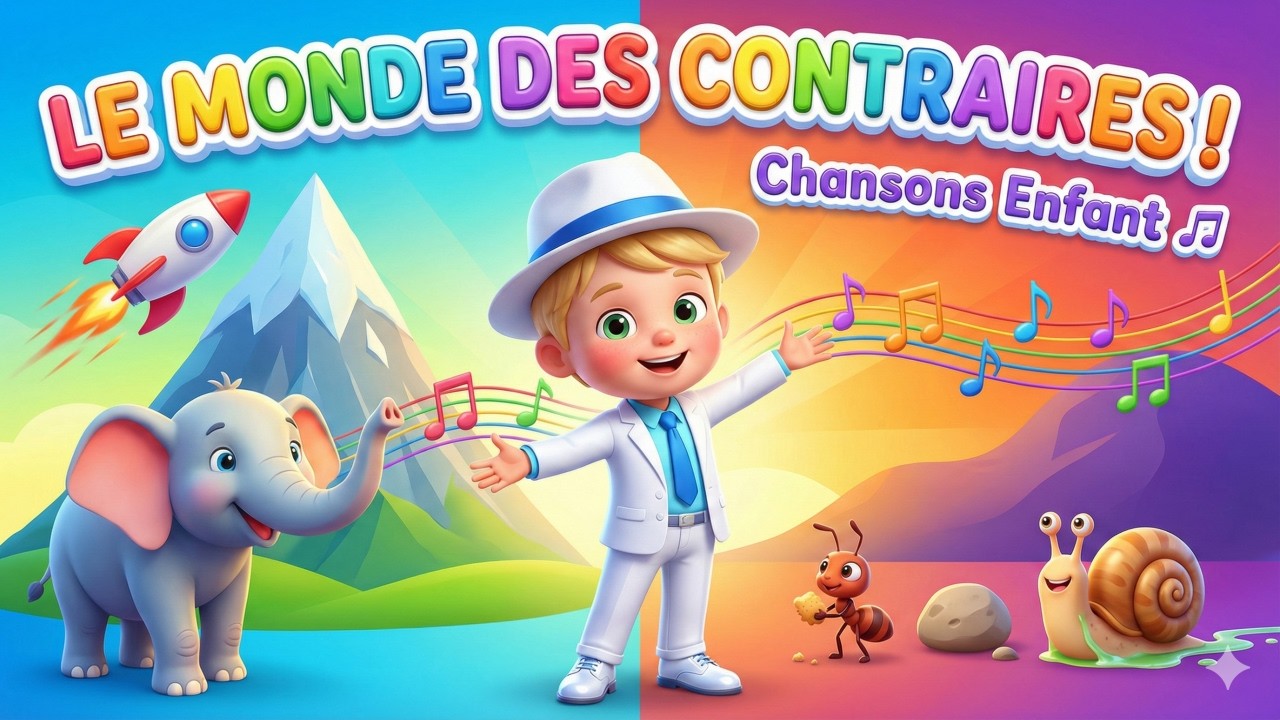 ⚖️ Le Monde des Contraires 🎶 | Chansons Enfant pour Apprendre en Comparant