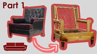 How to strip down a chair for reupholstery - Chair transformation part 1