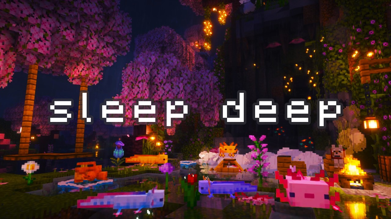 forget about that, take a nap... (minecraft music w/ rain, waterfall)