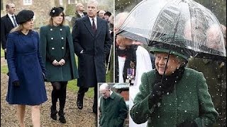 The Queen braved a smattering of snow as she and other royals head to church in Cast Royal Magazine