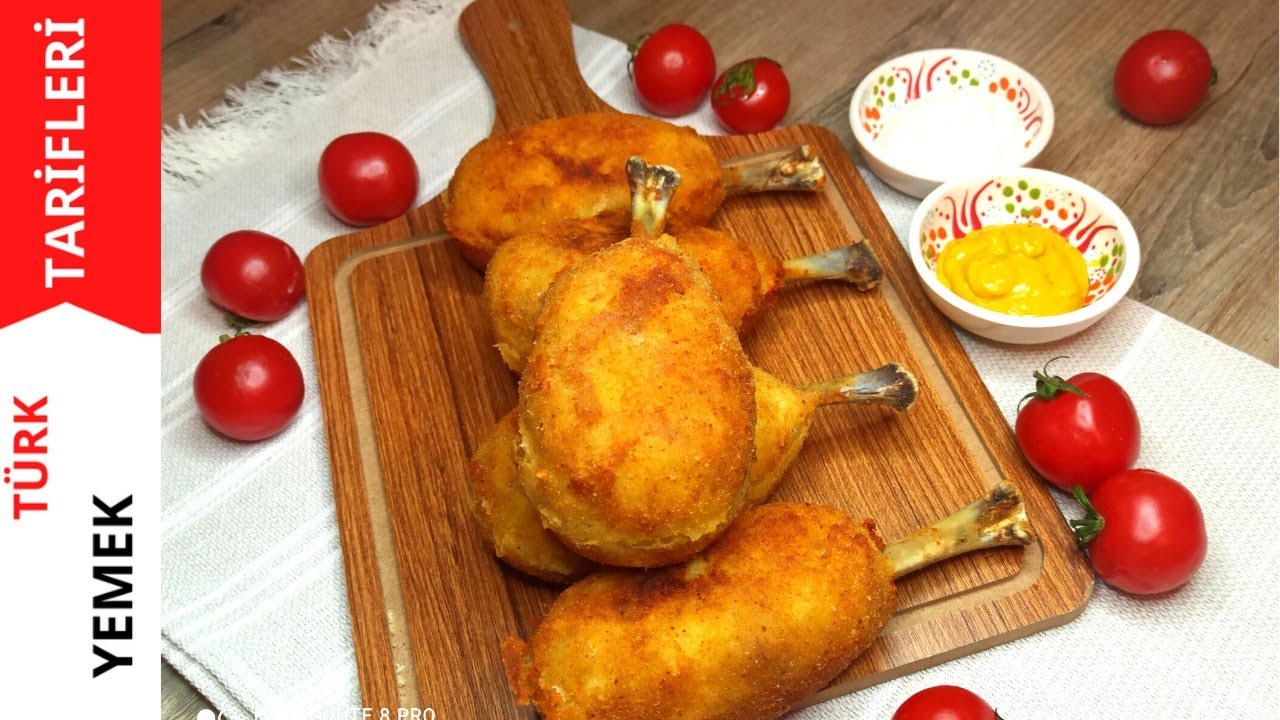 KEMİKTE PATATESLİ,KAŞARLI TAVUK KÖFTE-TAVUK LOLİPOP TARİFİ ????-TÜRK YEMEK TARİFLERİ