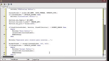 criando socket servidor no lazarus plataforma windows