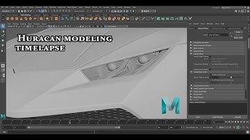 Lamborghini Huracan, Maya 3D modeling