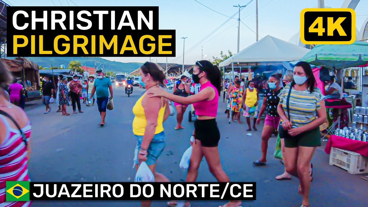 Caminhando na Romaria no Centro de Juazeiro do Norte — Ceará 🇧🇷 — 【4K】2022