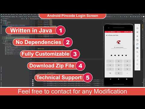 Custom Pin Code Login Screen Plugin for Android (Java) With Full Source Code