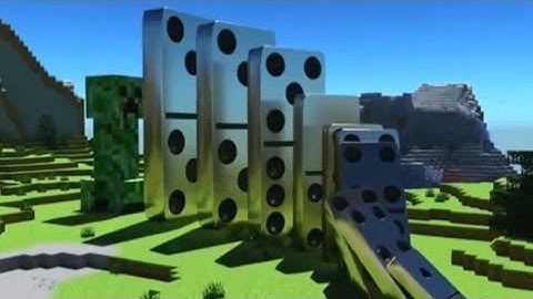 How to Kill a Giant Creeper / Domino Effect Simulation Minecraft by you