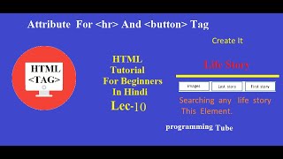 Attribute  of Hr And Button Tag lec -10